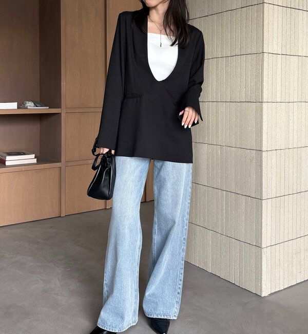  「【tani企画】深Vネックジャケットプルオーバー」|その他|