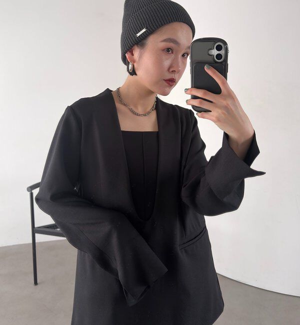  「【tani企画】深Vネックジャケットプルオーバー」|その他|