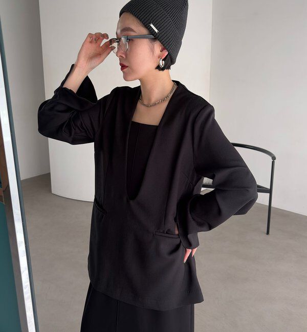  「【tani企画】深Vネックジャケットプルオーバー」|その他|