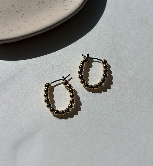  「〈GOLDY/ゴールディ〉ツブフープピアス」|リング|