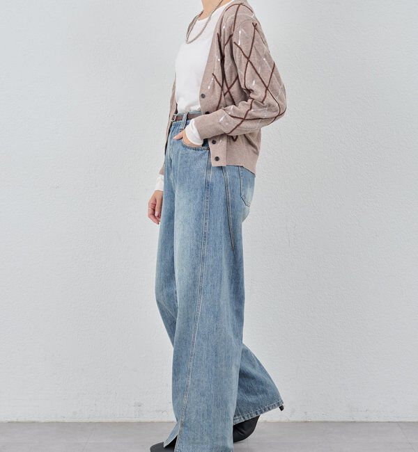  「アーガイルニットカーディガン」|カーディガン|