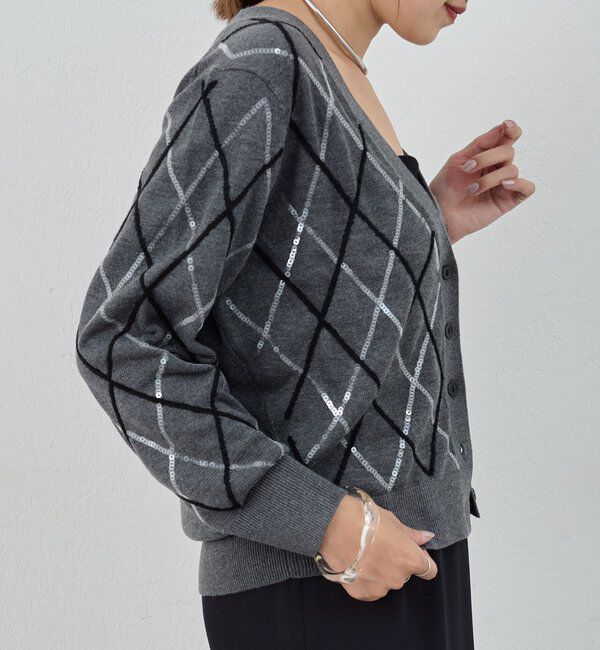 「アーガイルニットカーディガン」|カーディガン|