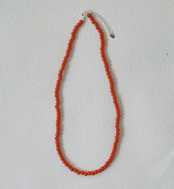  「ガラス/オニキスビーズネックレス4mm」|ネックレス|