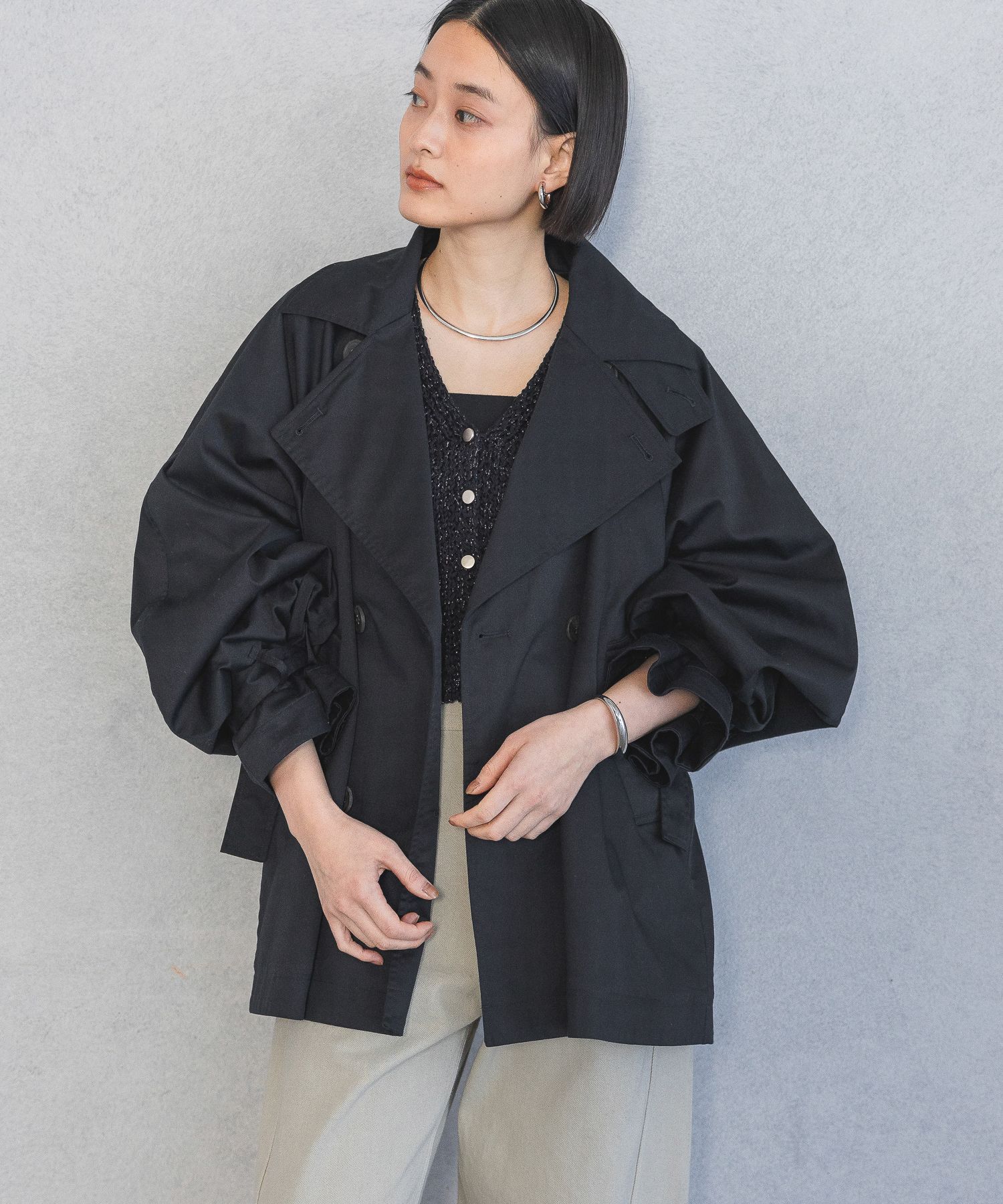 A part by 「キャンディースリーブショートトレンチコート」|トレンチコート|