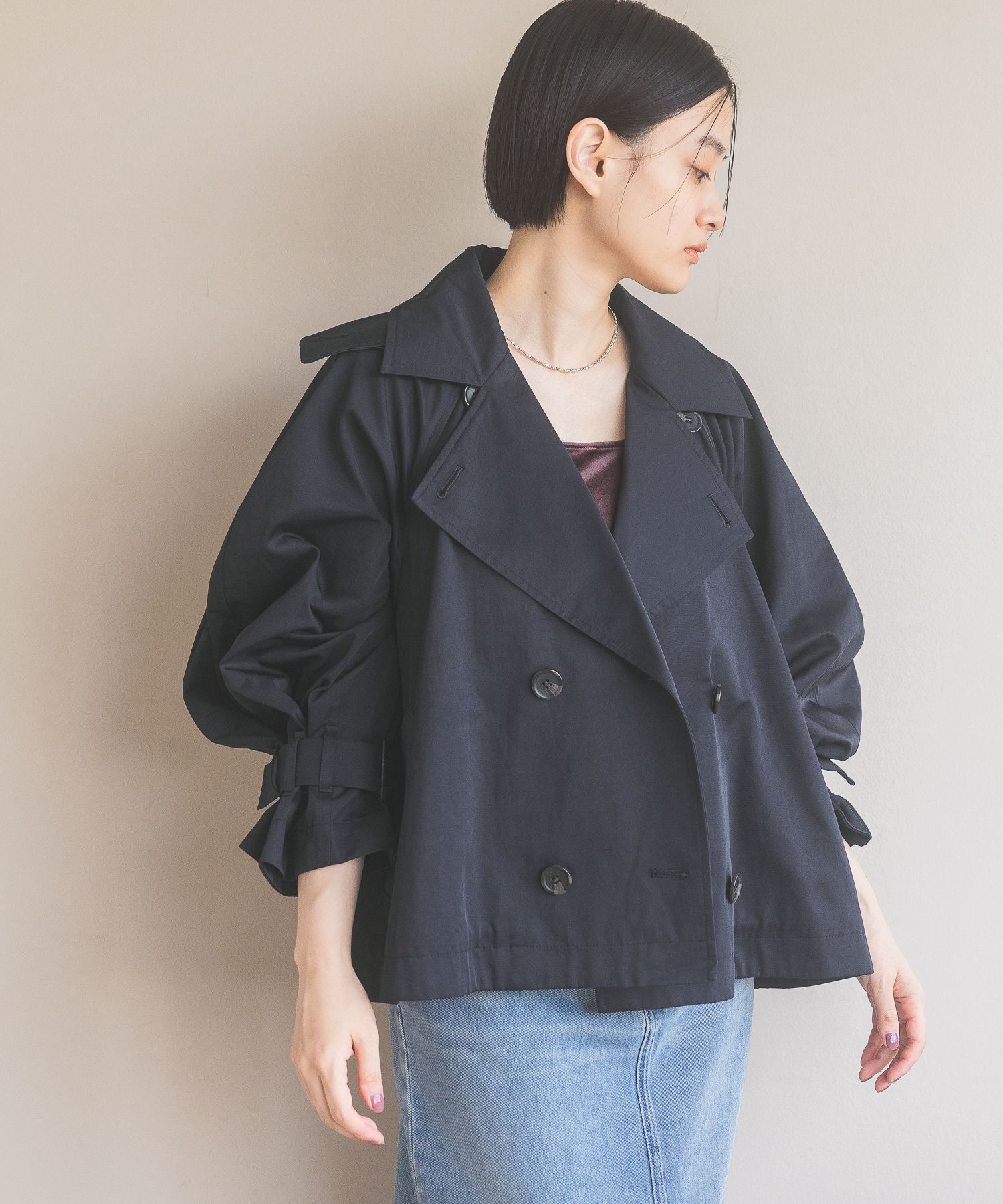A part by 「キャンディースリーブショートトレンチコート」|トレンチコート|