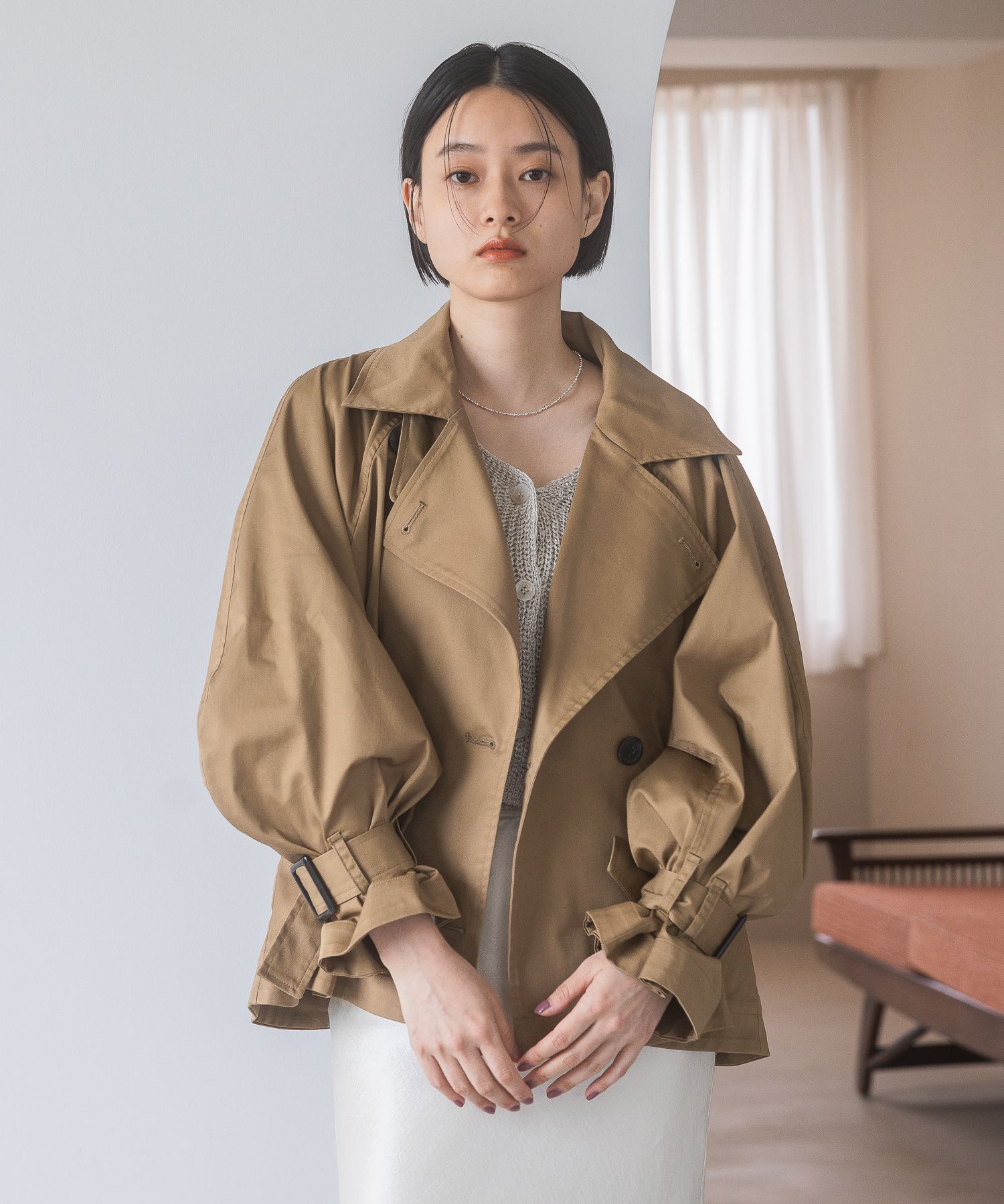 A part by 「キャンディースリーブショートトレンチコート」|トレンチコート|