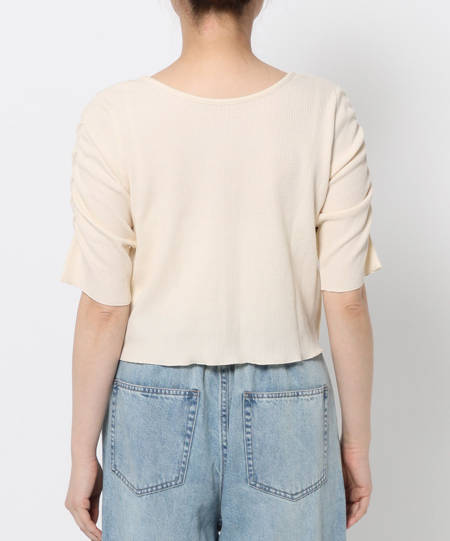 LOWRYS FARM「ショルダーパフカーディガン５Ｓ」|Tシャツ・カットソー|