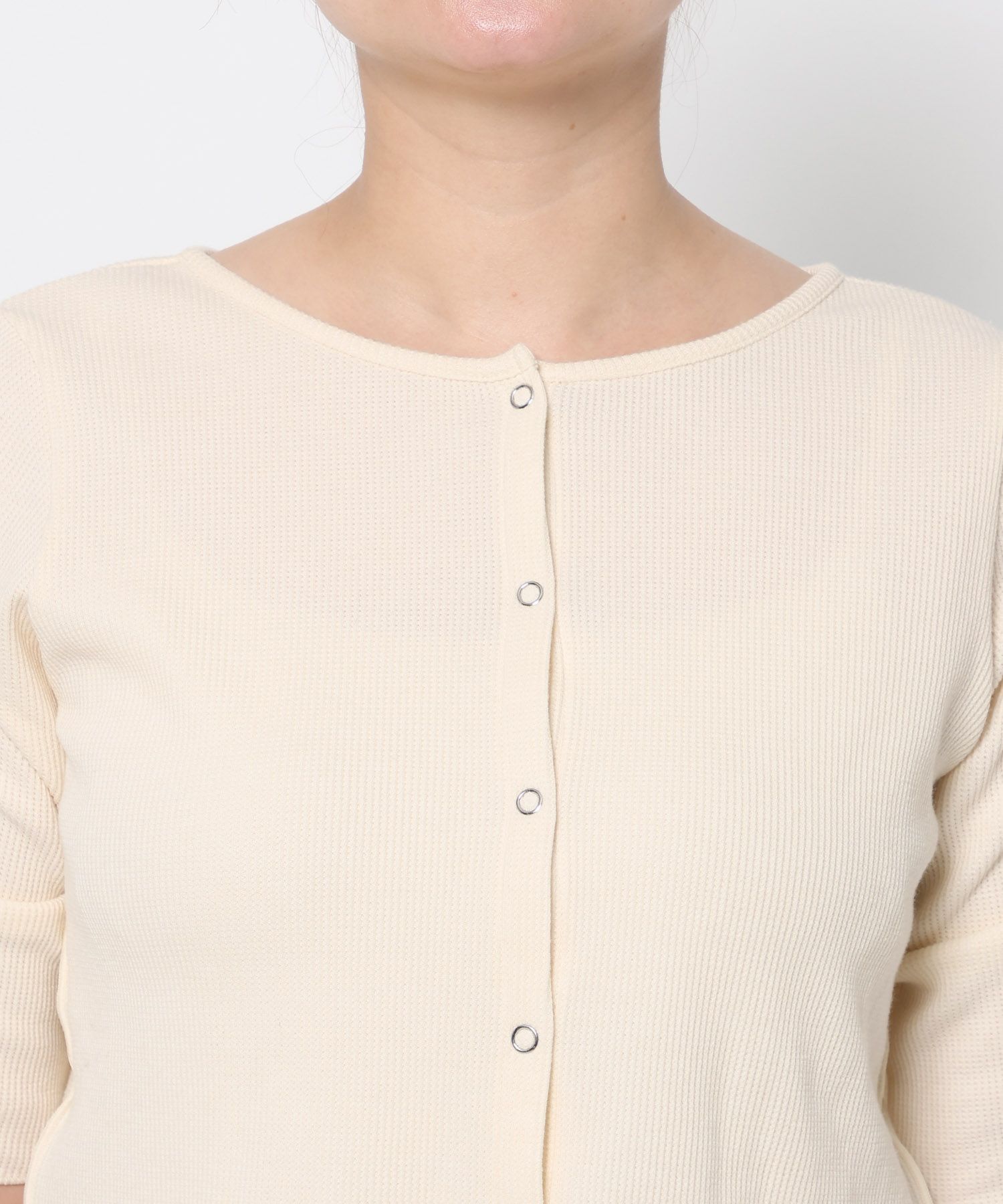 LOWRYS FARM「ショルダーパフカーディガン５Ｓ」|Tシャツ・カットソー|