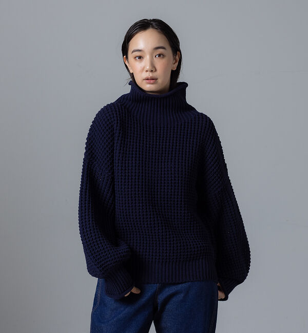 collex「ワッフルタートルニットプルオーバー」|ニット・セーター|