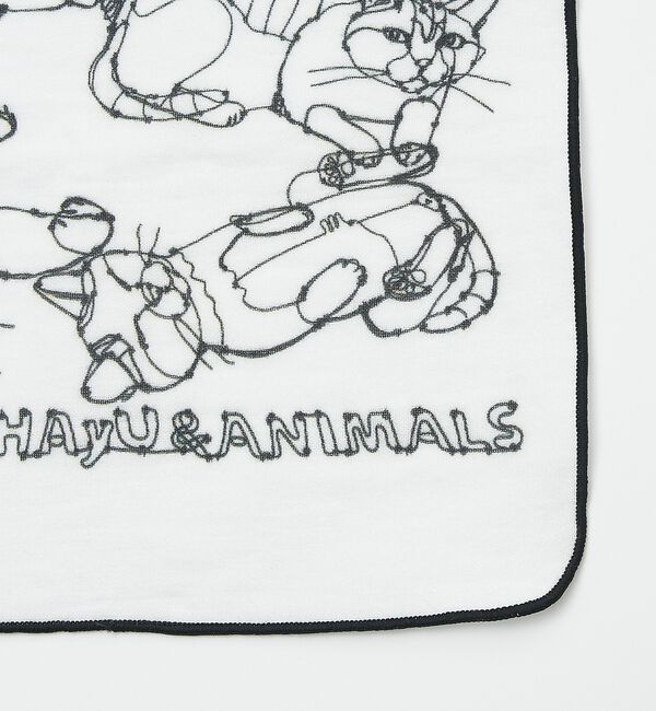 collex「【＋HAyU fabric】猫柄 ガーゼタオルハンカチ 綿100%」|ハンカチ|