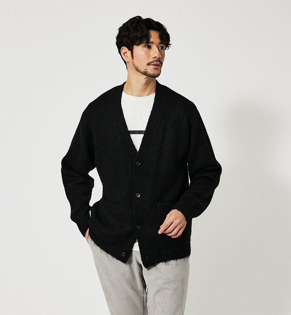 ABAHOUSE「アルパカブレンド シャギーニット カーディガン」|カーディガン|