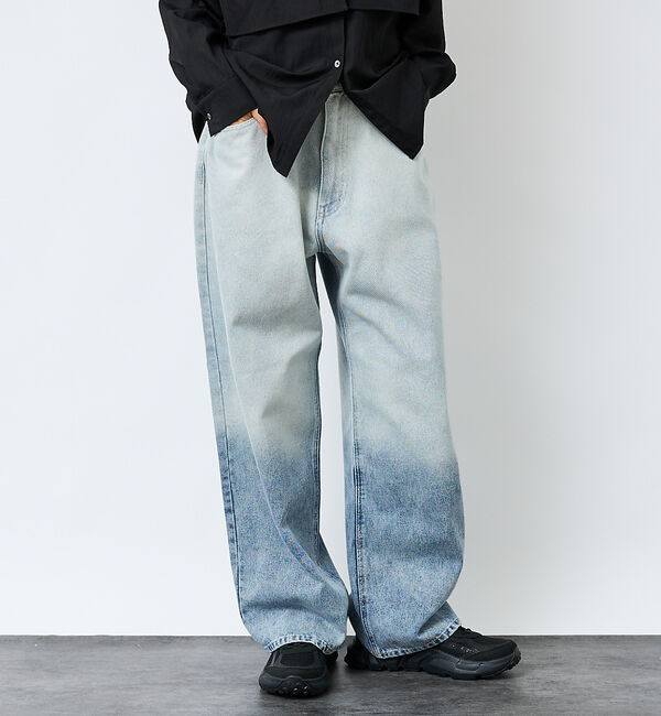 ABAHOUSE「SLUB DENIM BAGGY PANTS /スラブ デニム バギー パンツ/」|デニム|ブルー系その他1