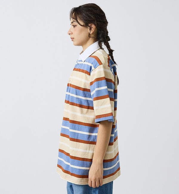 ABAHOUSE「【BARBARIAN / バーバリアン】Rugby Collar Short /」|ポロシャツ|