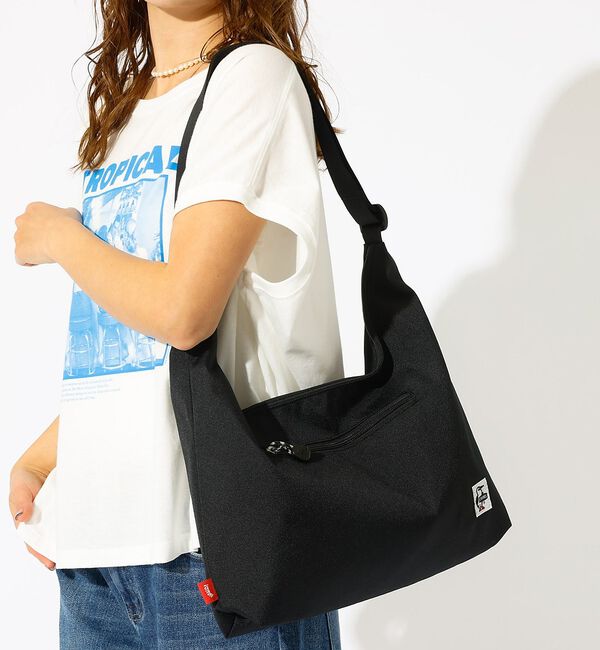 ABAHOUSE「【CHUMS / チャムス】Plain Shoulder Bag/ショルダーバッ」|ショルダー・メッセンジャー|ブラック
