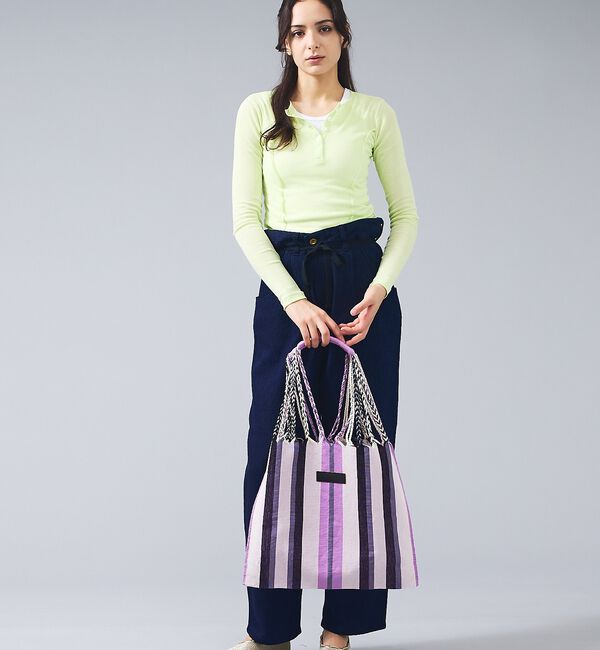 ABAHOUSE「【MOON BIRD/ムーンバード】手織りハンモックトートバッグ/手織り/A4サ」|トートバッグ|