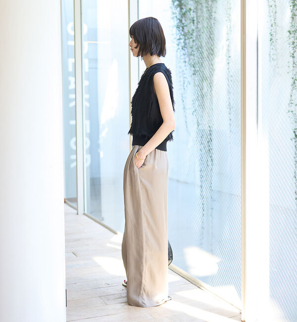 Rouge vif「フリンジニットノースリーブプルオーバー」|ニット・セーター|