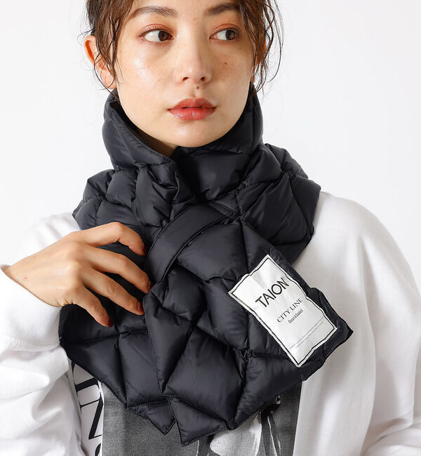 Rouge vif「【TAION / タイオン】シティ ダウンマフラー / キルティング」|マフラー|