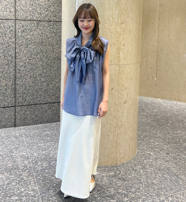 Rouge vif「【一部店舗限定】【北野百笑さん着用】2WAYリボンシアーブラウス」|シャツ・ブラウス|