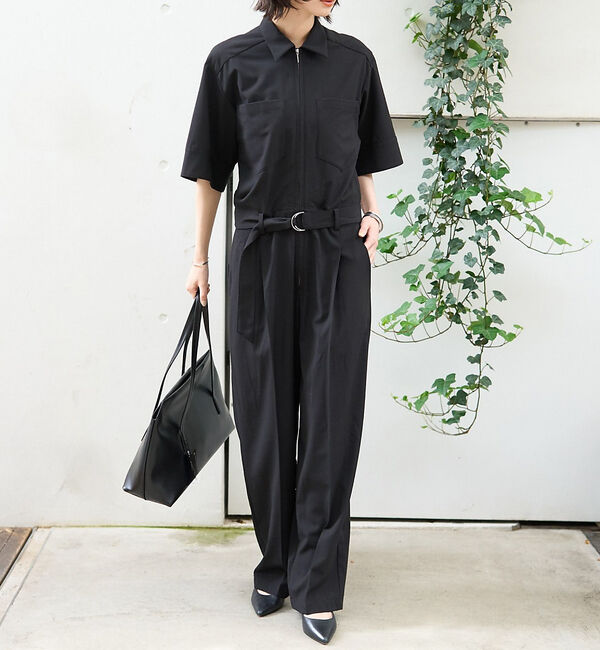 Rouge vif「半袖オールインワン」|オールインワン|ブラック