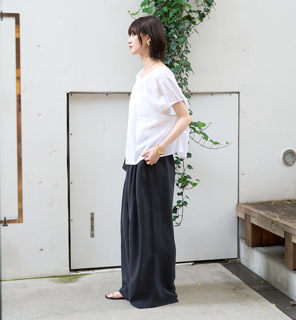 Rouge vif「コットンギャザーパフブラウス」|シャツ・ブラウス|