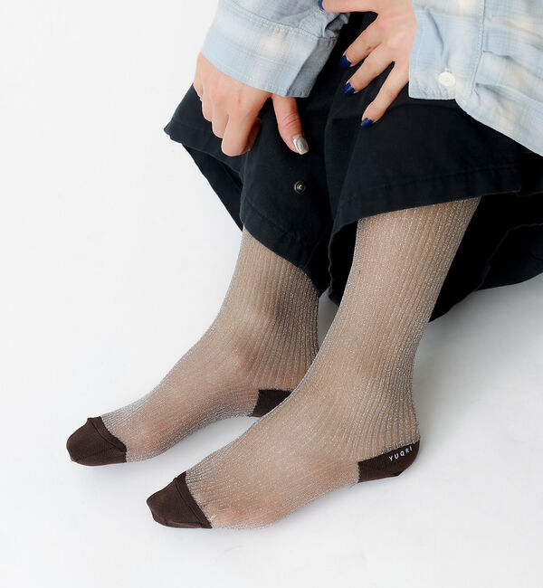 Rouge vif「【YUQRI/ユクリ】Brinkley/靴下/シアー/ラメ/ギフト【WEB限定】」|ソックス|