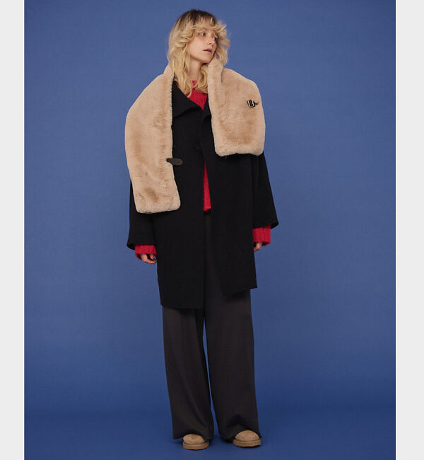 Rouge vif「【HELEN MOORE/ヘレンムーア】バックル付フェイクファースカーフ / ス」|マフラー|