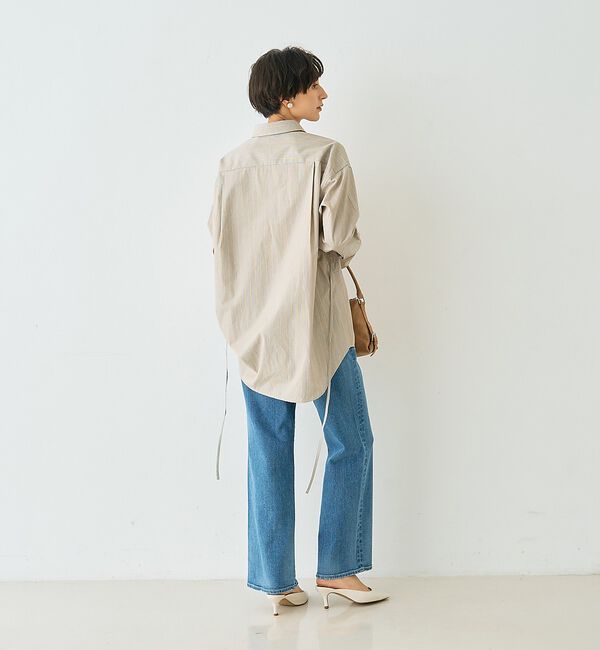 Rouge vif「ストライプメンズライクコットンシャツ」|シャツ・ブラウス|