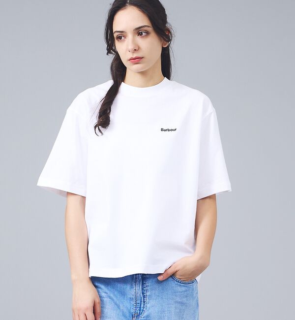 Rouge vif「【Barbour / バブアー】マージョリーコットンロゴ刺繍Tシャツ / MAR」|Tシャツ・カットソー|