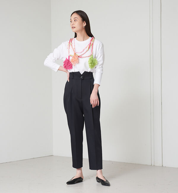 qualite「【boussole&times;qualite】クロシェネックレスロンT」|Tシャツ・カットソー|