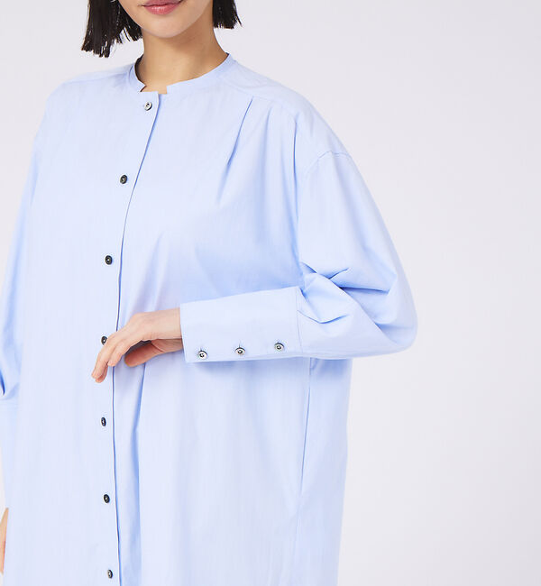 qualite「ハイカウントロングシャツワンピース」|ワンピース|