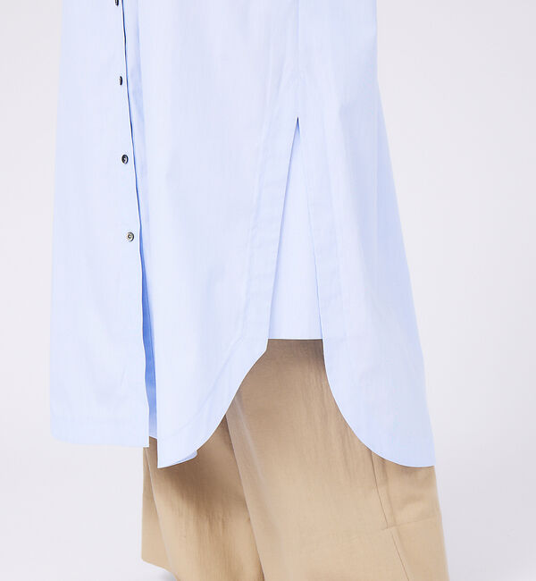 qualite「ハイカウントロングシャツワンピース」|ワンピース|