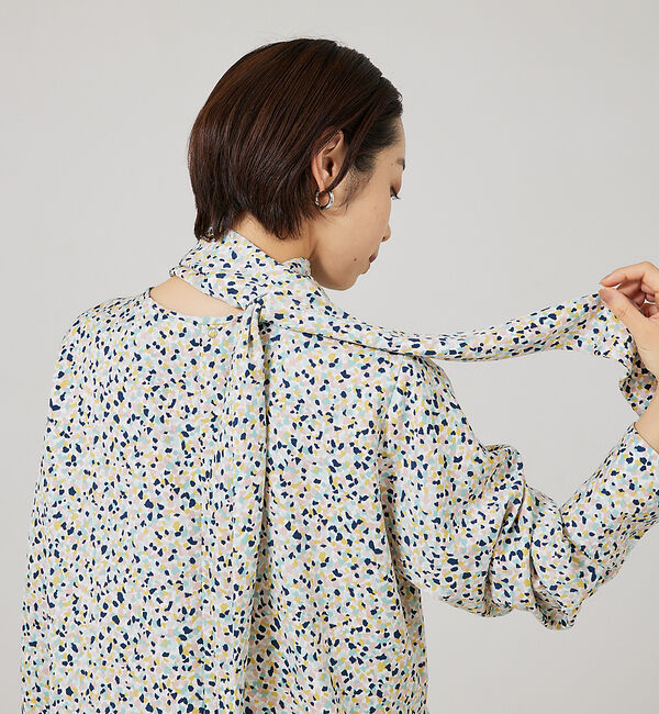 qualite「カラージェムスカーフブラウス」|シャツ・ブラウス|