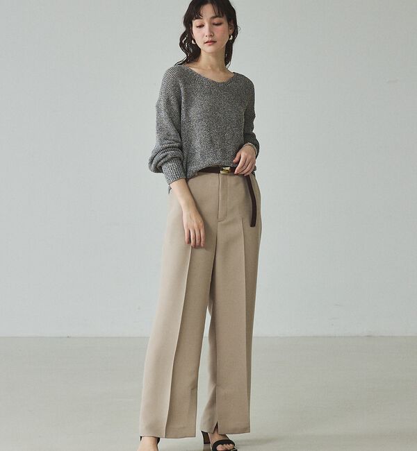 qualite「ミックスカラードライコットンニット」|ニット・セーター|