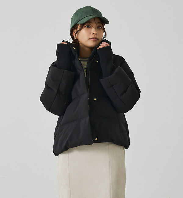 abahouse mavie「【WEB Domani掲載】袖リブシームレススタンドダウン/ロングセラー/定番/」|ダウン|