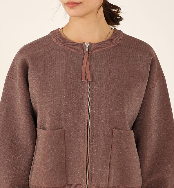 abahouse mavie「ラメプレーティングブルゾン」|ブルゾン・スタジャン|