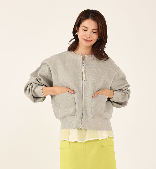 abahouse mavie「ラメプレーティングブルゾン」|ブルゾン・スタジャン|