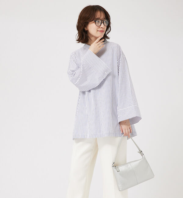 abahouse mavie「ワイドスリーブ2WAYシャツ」|シャツ・ブラウス|
