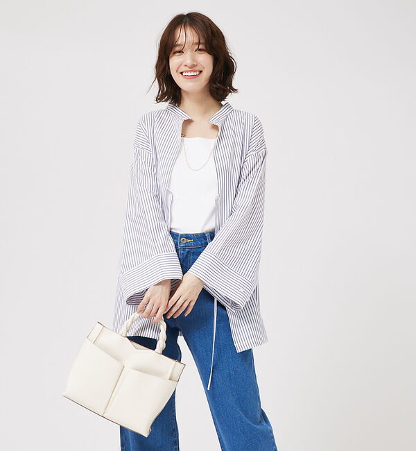 abahouse mavie「ワイドスリーブ2WAYシャツ」|シャツ・ブラウス|