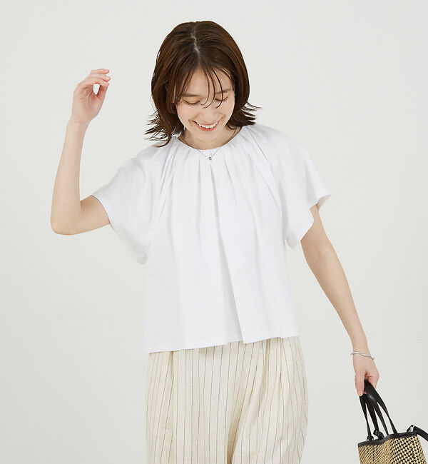 abahouse mavie「タックフレアーショートプルオーバー」|Tシャツ・カットソー|