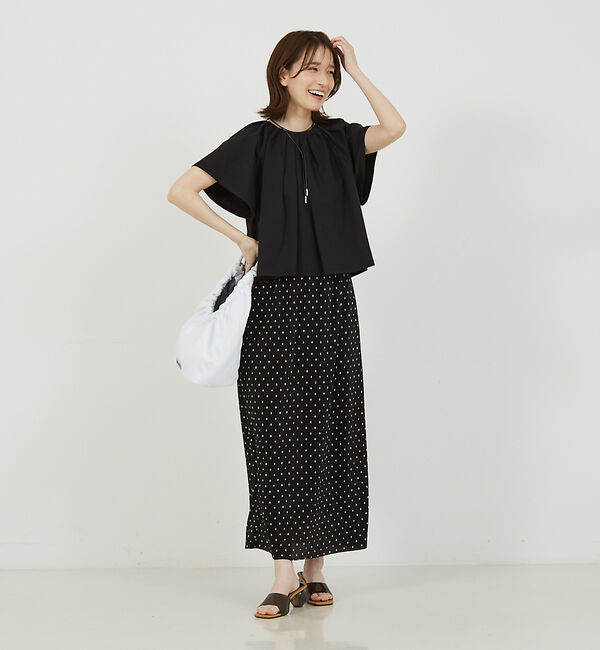 abahouse mavie「タックフレアーショートプルオーバー」|Tシャツ・カットソー|