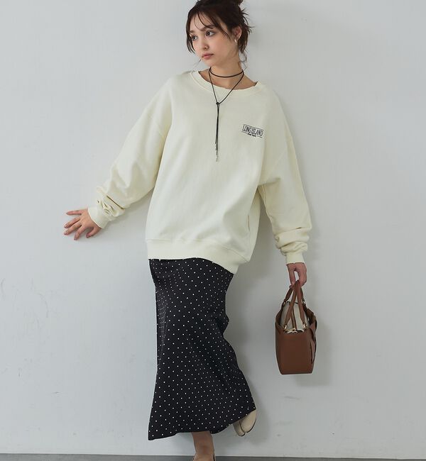 abahouse mavie「【ゆるっとこなれ感】ヴィンテージライクスウェット/冬服/長袖/刺繍/裏起毛」|スウェット・ジャージ|