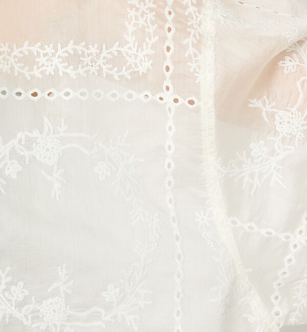 abahouse mavie「【シアー素材】総レースクレリックシャツ/春服/レイヤード/透け感/大人フェミニン」|シャツ・ブラウス|