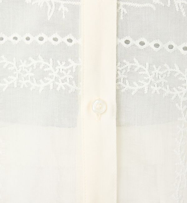 abahouse mavie「【シアー素材】総レースクレリックシャツ/春服/レイヤード/透け感/大人フェミニン」|シャツ・ブラウス|