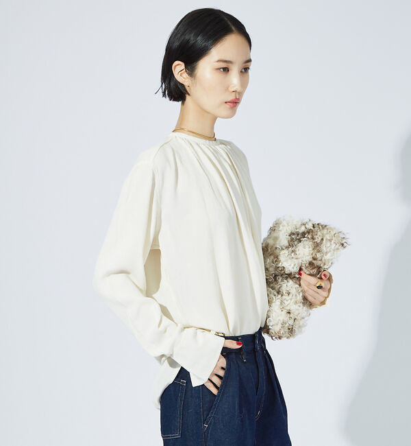 The Store by C' 「【TOTEME】ギャザーネッククレープブラウス」|シャツ・ブラウス|