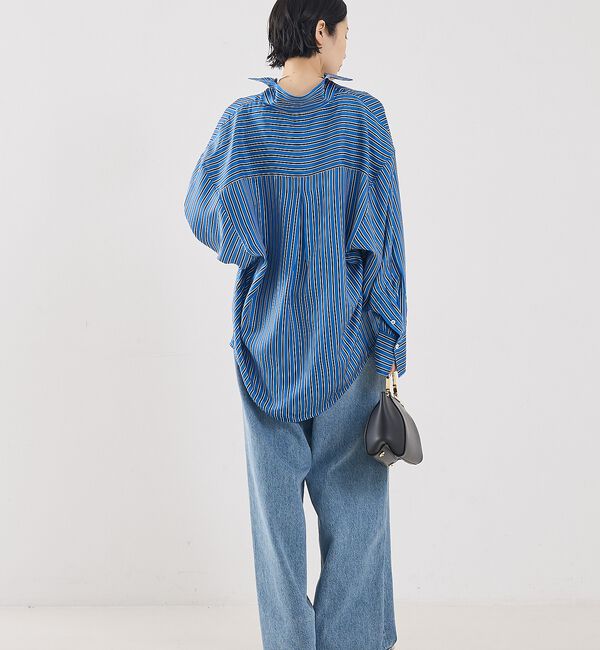 The Store by C' 「【TOTEME】OVERSIZED STRIPED SHIRT／オーバーサイズス」|シャツ・ブラウス|