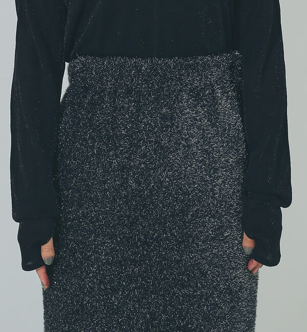 NOMINE「【セットアップ対応可】ラメシャギータイトニットスカート」|スカート|