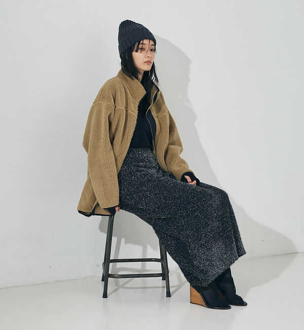 NOMINE「【セットアップ対応可】ラメシャギータイトニットスカート」|スカート|