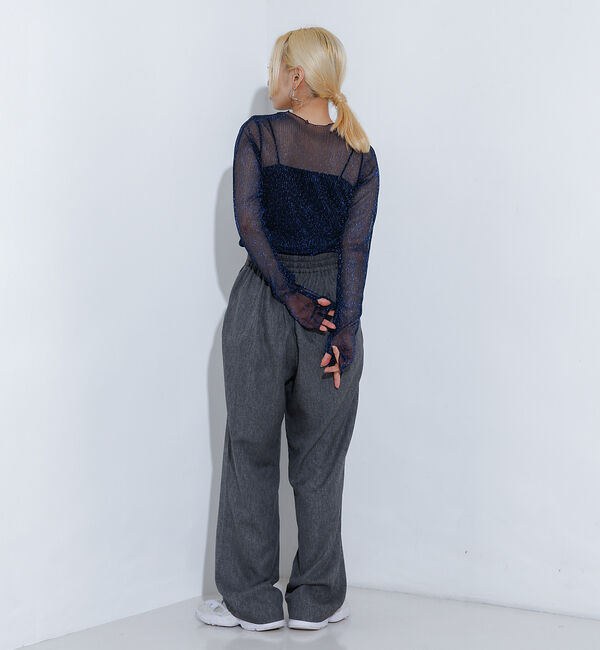 NOMINE「【セットアップ着用可】シャーク タックワイドパンツ」|スラックス|