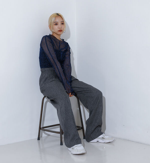 NOMINE「【セットアップ着用可】シャーク タックワイドパンツ」|スラックス|