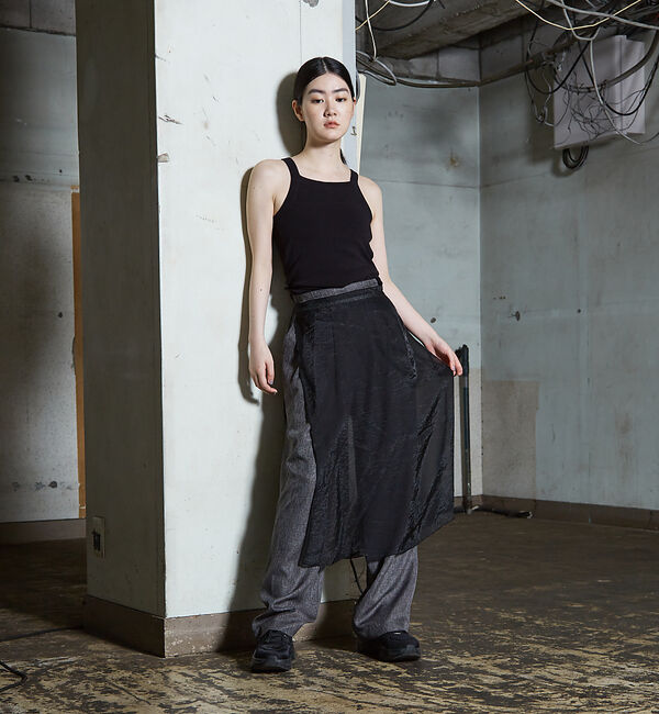 NOMINE「【セットアップ着用可】シャーク タックワイドパンツ」|スラックス|